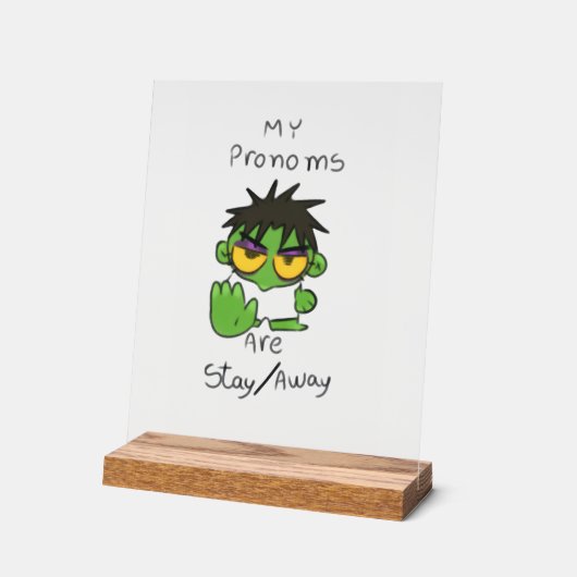 Get Away, i am working mood アクリルサイン (傾斜)