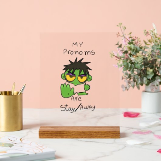 Get Away, i am working mood アクリルサイン (ウェディング)