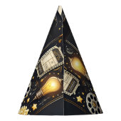 Get boy Camping Popcorn Movie Night 13th birthday パーティーハット (裏面)