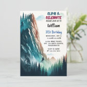 Get Boy Treeおもしろいクリフロック登山21st Birthday 招待状 (スタンド正面)