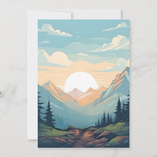 Get Boy Treeおもしろいクリフロック登山21st Birthday 招待状 (裏面)