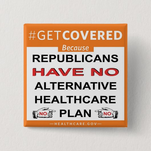 Get Covered Because. . . 缶バッジ (正面)