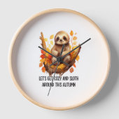 Get Cozy and Sloth Around This Autumn 壁時計 (正面)