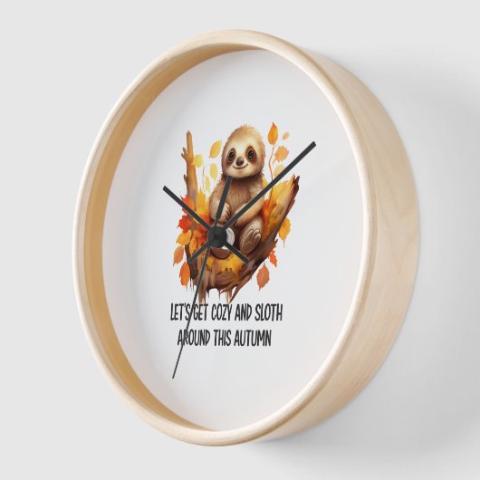 Get Cozy and Sloth Around This Autumn 壁時計 (傾斜)