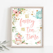 Get Fancy For Tea Time Baby Brewing Baby Shower ポスター