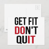 Get Fit Do やめ Not - DO IT ポストカード (正面/裏面)