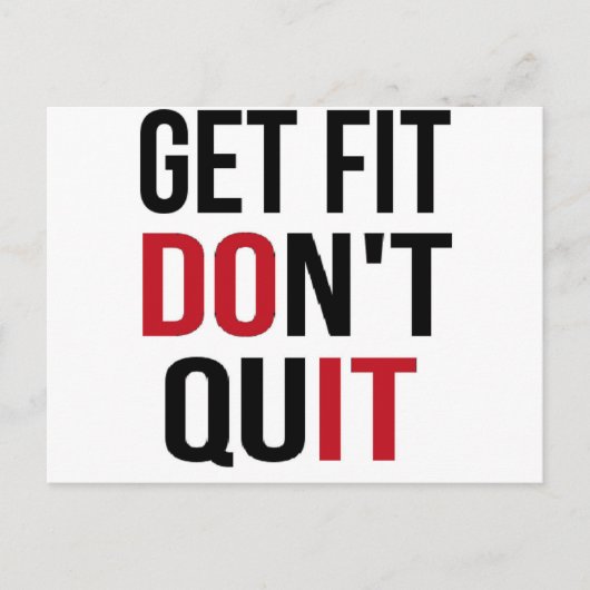 Get Fit Do やめ Not - DO IT ポストカード (正面)