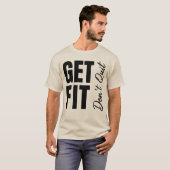 Get Fit Don't Quit Bold Slanted Fitness & Accounta Tシャツ (正面フル)
