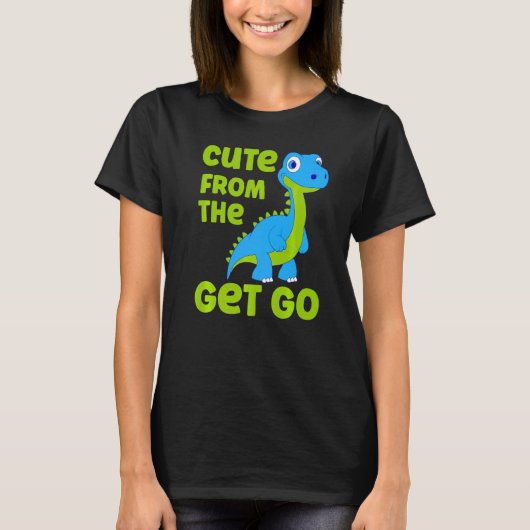 Get Go Little Boysでかわいい恐竜 Tシャツ (正面)