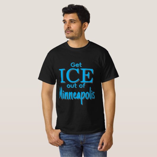 Get ICE out of [place] Tシャツ (正面フル)