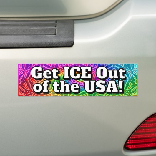Get ICE Out of the USA! バンパーステッカー (車上)