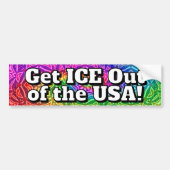 Get ICE Out of the USA! バンパーステッカー (正面)