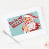 Get In My Beve Christmas おもしろい(私の腹のクリスマス) 長方形シール (封筒)