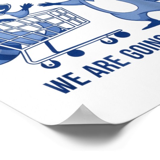 Get In Scavenger We're Going Thrifting Funny Racco ポスター (角)