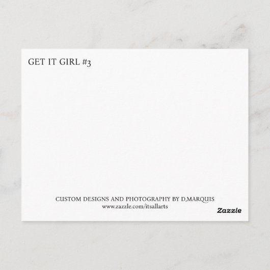 GET IT GIRL #3 ポストカード (裏面)