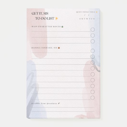 Get it, Sis To-Do List Sticky Notes ポストイット (正面)