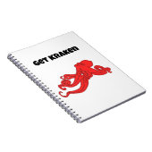 Get Kraken ファン レトロ 赤いタコ カートゥーン ノートブック (右側)