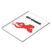 Get Kraken ファン レトロ 赤いタコ カートゥーン ノートブック (左側)