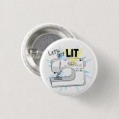 Get Lit裁縫マシンボタン 缶バッジ (正面&裏面)