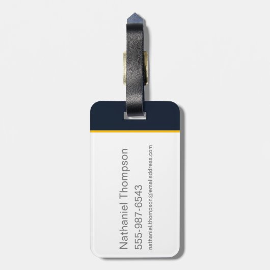 Get Lit – ブラック稲妻 ラゲッジタグ (裏面縦)