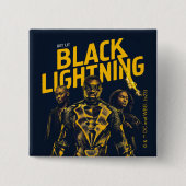 Get Lit – ブラック稲妻 缶バッジ (正面)