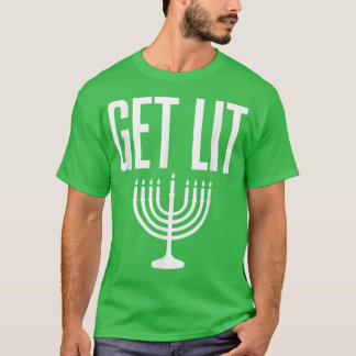 Get Lit（ユダヤ教）メノラー Tシャツ