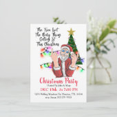 Get Lit Santa Christmas招待状 招待状 (スタンド正面)