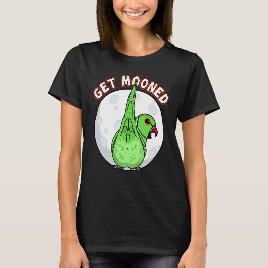 Get Mooned I Parrot Underffies I GreenインディアンR Tシャツ (正面)