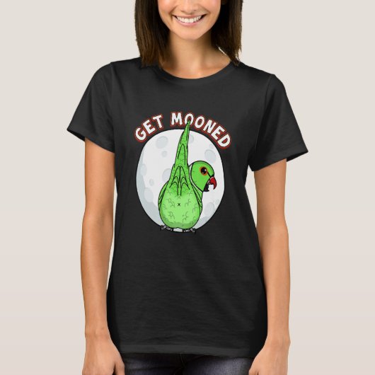 Get Mooned I Parrot Underfluffies I Green Indian R Tシャツ (正面)