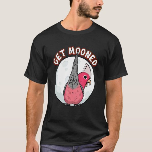 Get Mooned I Parrot Underfluffies I Rose Galah Coc Tシャツ (正面)