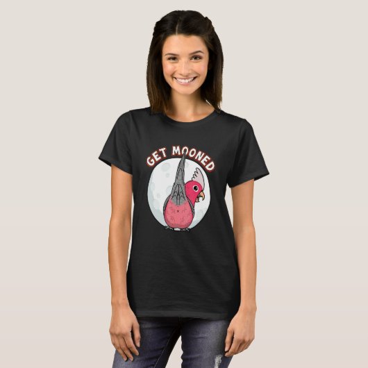 Get Mooned I Parrot Underfluffies I Rose Galah Coc Tシャツ (正面フル)