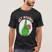 Get Mooned I Parrot Underfluffies Rosy-faced Green Tシャツ (正面)