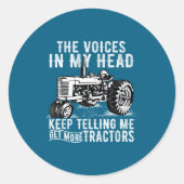 Get More Tractors Funny Quotes Tractors Driver Far ラウンドシール (正面)