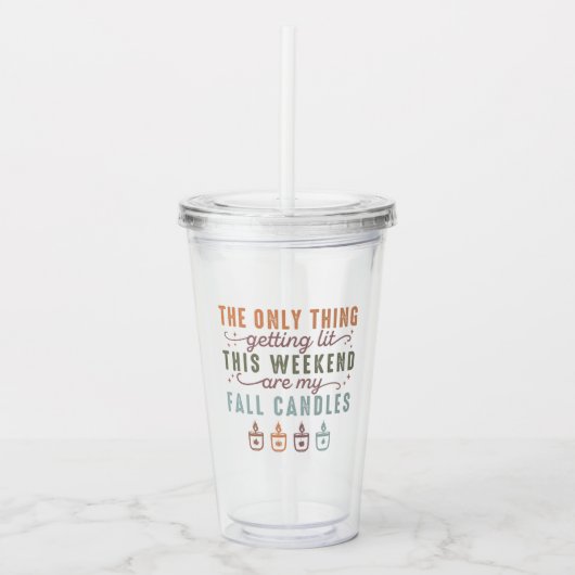 Get My秋Candle アクリルタンブラー (正面)