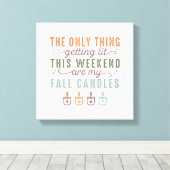 Get My秋Candle キャンバスプリント (インサイチュ (ウッドフロア))