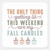 Get My秋Candle スクエアシール (正面)