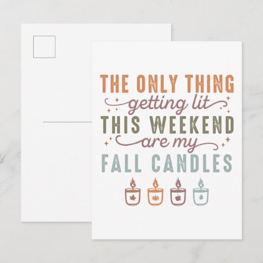 Get My秋Candle ポストカード (正面/裏面)