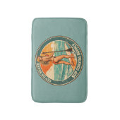 Get On Board SUP Pinup Paddleboard Retro Surf Shop バスマット (正面縦)