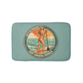 Get On Board SUP Pinup Paddleboard Retro Surf Shop バスマット (正面)