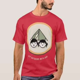 Get Outrs With Dad Camping Dad Apparel boy Tシャツ