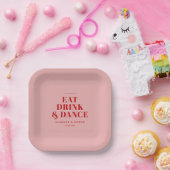 GET READY TO EAT DRINK AND DANCE! Wedding  ペーパープレート (パーティー)