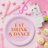 GET READY TO EAT DRINK AND DANCE! Wedding  ペーパープレート (パーティー)