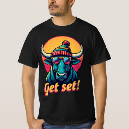 Get Set Bull – ブルやる気を起こさせるTシャツ Tシャツ