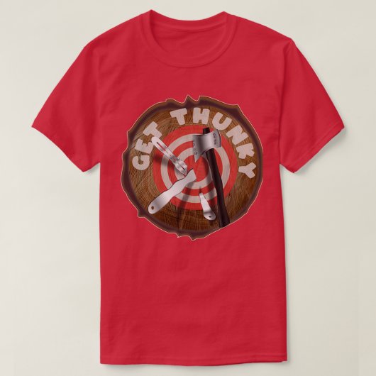 GET THUNKY Tree Stump Impalement Target Tシャツ (デザイン正面)