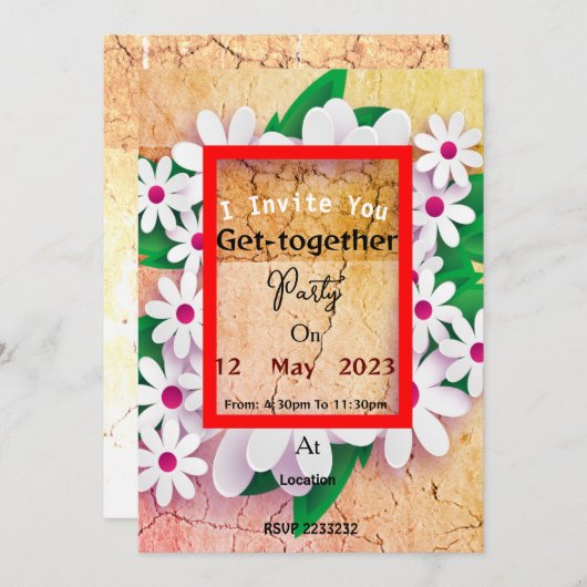 Get-together招待状 招待状 (正面/裏面)