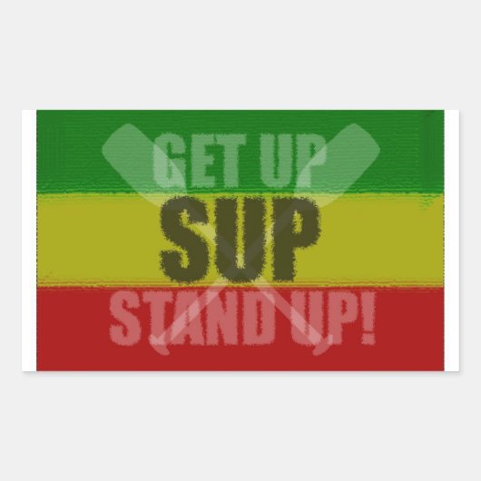 Get UpスタンドアップSUPステッカー 長方形シール (正面)