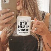 Get UpドレスアップShowやる気を起こさせる Up引用文 コーヒーマグカップ