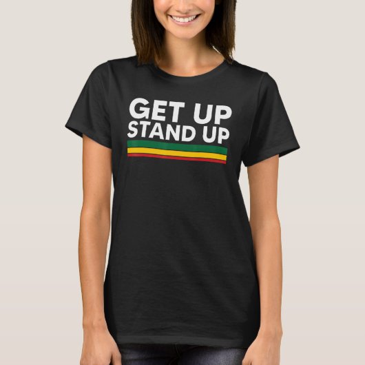 Get Up Stand Up LGBT Pride Gay Lesbian LGBT Month Tシャツ (正面)