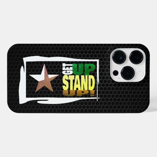 Get Up Stand UP - Retro Edition iPhoneケース (裏面横)