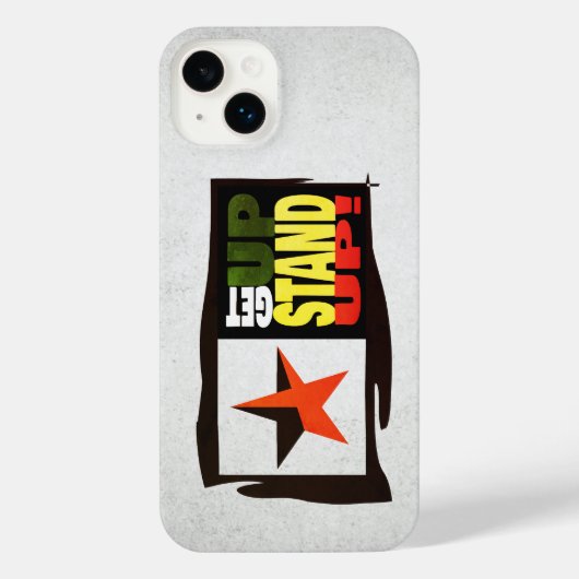Get up Stand Up -  Retro Green Edition iPhone  iPhoneケース (裏面)